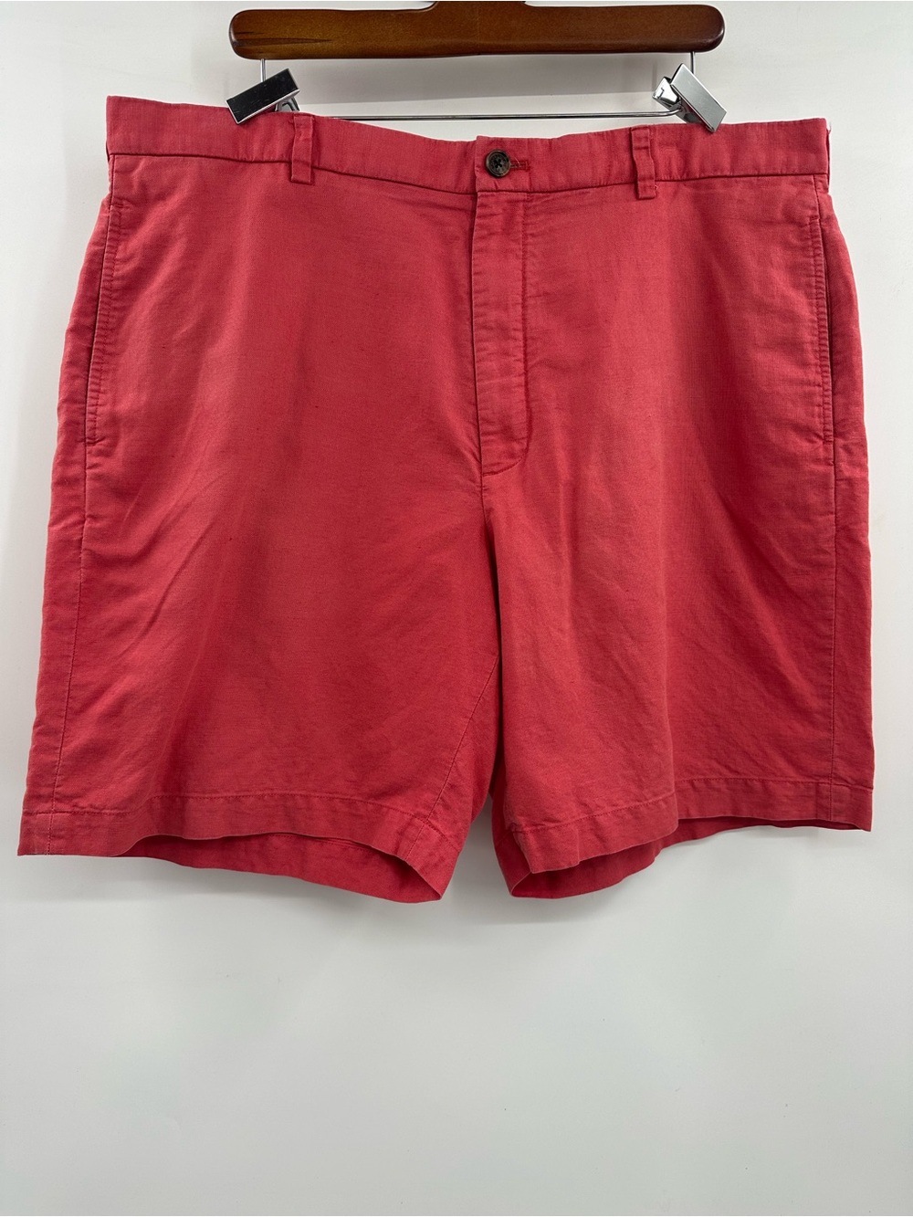 Brooks Brothers Linen Nantucket Red Flat Front Shorts Waist 40